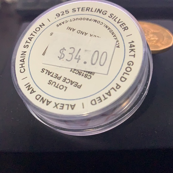 NWT LOTUS FLOWER ALEX AND ANI GOLD CHARM/ PENDANT - Picture 12 of 12